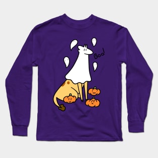 Spooky Ghost Giraffe Long Sleeve T-Shirt